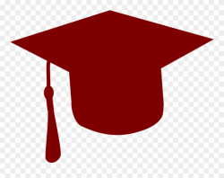 Graduation Clipart Letter - Maroon Grad Cap Clipart - Png Download ...