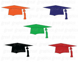 Graduation Clip Art Graduation Cap Clipart Digital Clip Art Printable  Graduation Digital Clipart Instant Download