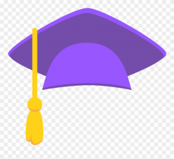 Graduation Clipart Sticker - Purple Graduation Cap Png Transparent ...