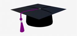 Graduation Hat With Purple Tassle Clip Art - Graduation Cap With ...