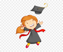 Gown Clipart Graduation Dress - Kid Graduation Cartoon - Png ...