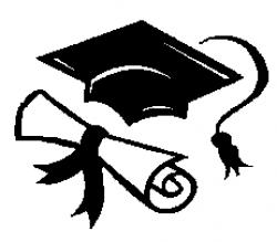 Graduation Clip Art Black And White | Clipart Panda - Free Clipart ...