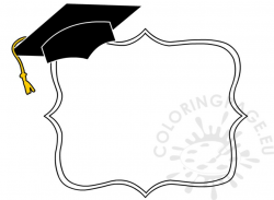 Graduation Decorative Border Preschool Clipart – Coloring Page