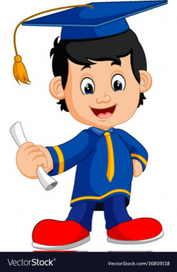 Happy boy after graduation