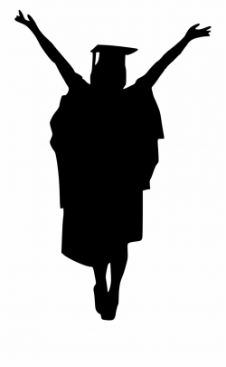 Graduate Clipart Little Girl - Graduation Silhouette Png - little ...