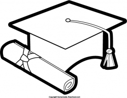 Graduation hat graduation clipart white cap pencil and in color ...