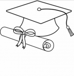 Graduation clip art black and white - Clip Art Library