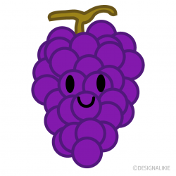 Free Cute Grape Clipart Image｜Illustoon