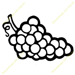 Clipart Grapes with stem | Grape drawing, Stencil patterns ...