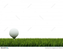 Golf Ball On Grass Illustration 13355310 - Megapixl