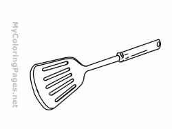 Barbecue grill Spatula Kitchen utensil Coloring book ...