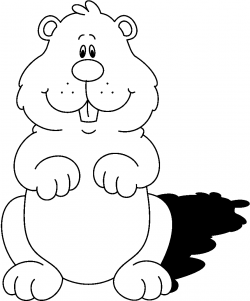 Black and white groundhog clipart - ClipartPost