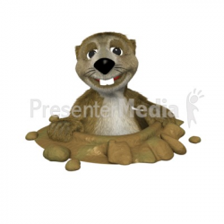 Groundhog In Hole - Great PowerPoint ClipArt for ...
