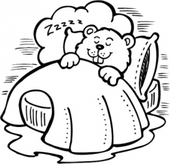 Sleeping Groundhog | Printable Clip Art and Images