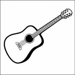 Guitar Clipart Black And White | Clipart Panda - Free Clipart Images ...