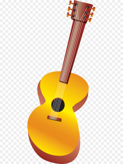 Guitar, Yellow, Line, transparent png image & clipart free download