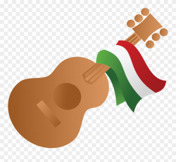 Free Clipart Of A Mexican Flag Draped On A Guitar - Cinco De Mayo ...