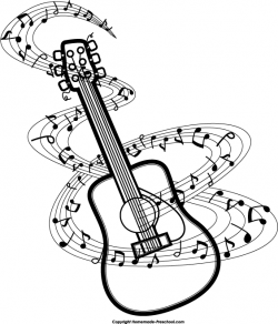 Guitar music notes clipart clipartwiz - Clipartix