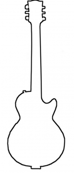 Guitar Outline Clipart Black And White | Clipart Panda - Free ...