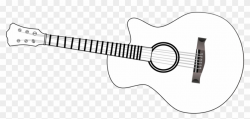 Guitar Outline Clip Art Black And White - Acoustic Guitar, HD Png ...