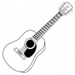 Guitar Outline Printable | Free download best Guitar Outline ...