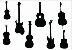Music Instruments Silhouette Clip Art Pack | Silhouette | Silhouette ...