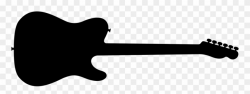 Bass Guitar Clipart Simple - Silhouette Guitar - Png Download ...