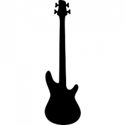 FREE SVG Bass Guitar Silhouette | Cricut!!! | Music silhouette ...