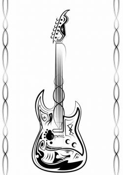 My 1st Tribal Guitar by devilanonymous on DeviantArt | Silhouette ...