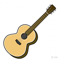 Simple Acoustic Guitar Clipart Free Picture｜Illustoon