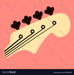 Bass guitar logo design abstract