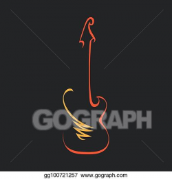 Vector Illustration - Abstract electric guitar symbol, icon ...