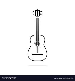 Classical guitar icon concept for