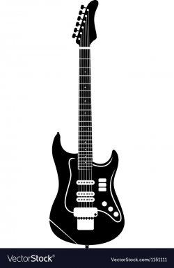 Classic electro guitar silhouette