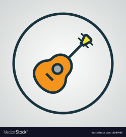 Guitar colorful outline symbol premium quality