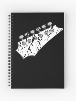 Cool Worn Out Guitar Headstock Logo | Spiral Notebook