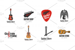 Guitar/ Music store vector logos