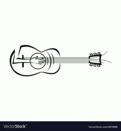 Music logo Guitar and hand playing guitar