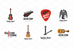 Guitar/ Music store vector logos