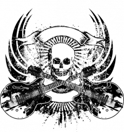 Skull Guitar Emblem (PSD) | Official PSDs