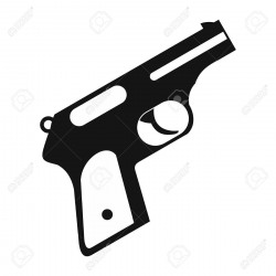 Pistol Clipart Black And White