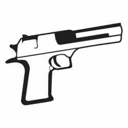 Pistol black and white icon - Transparent PNG & SVG vector
