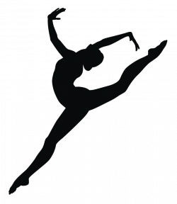 Gymnastics Balance beam Black and white Clip art - Dance Silhouette ...