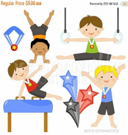 SALE Boys Gymnastics Cute Digital Clipart - Commercial Use OK ...