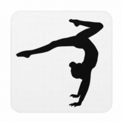 Gymnastics Clipart Black And White Leap - Clip Art Library