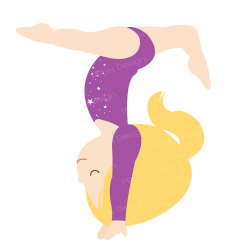 Girl gymnast SVG cutting file and clipart image. | Fabric ...