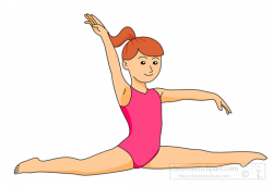 Gymnastics clipart gymnastics doing the splits classroom clipart ...