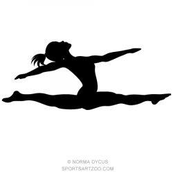 Gymnast Split Silhouette in 2019 | Gymnastics | Gymnastics ...