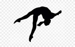 Gymnastics Silhouette Transparent Background Clipart (#1402868 ...