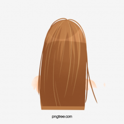 Long Haired Girl Back, Coffee Color, Long Hair, Girl PNG ...